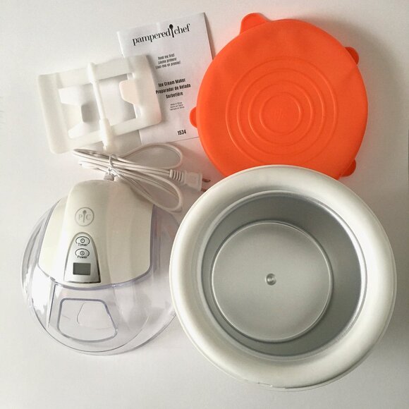 Pampered Chef Ice Cream Maker Sorbet Frozen Yogurt Custard Kitchen Tool - Picture 2 of 8